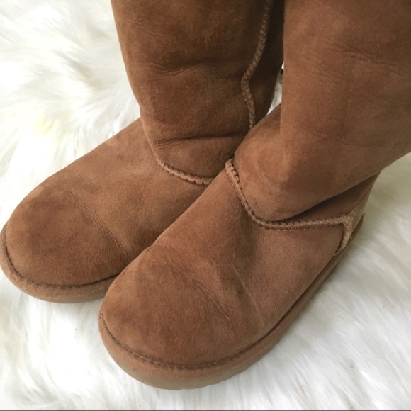 Ugg Bailey Bow Tall 2 Boots Suede Sheepskin - Picture 5 of 8